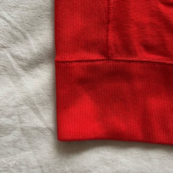 Champion Reverse Weave Terry Crew Neck Sweater in 'Fire Red' (size S) - Picture 7 of 7